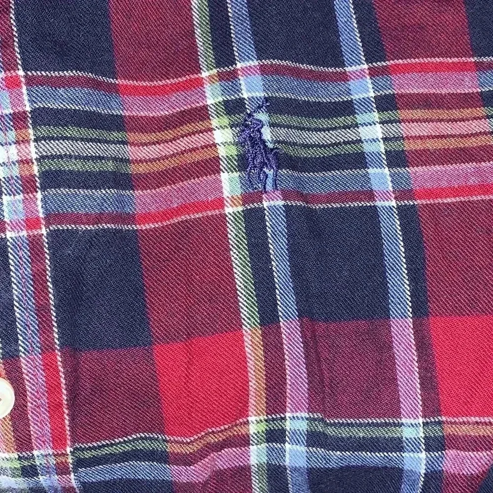 Boys Ralph Lauren Long Sleeve Plaid Button Down Shirt Size 5‎ EUC